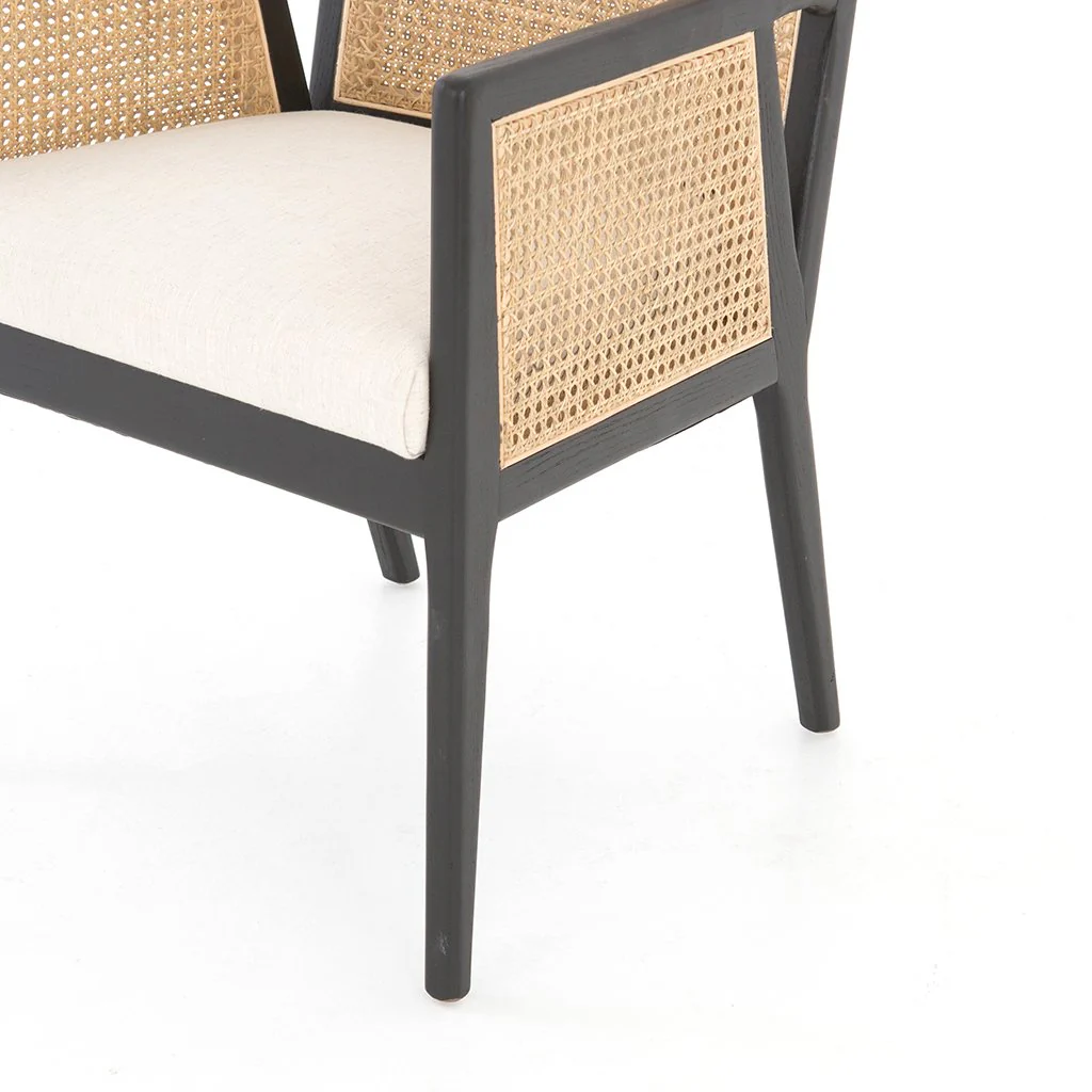 Antonia Cane Dining Arm Chair - Brushed Ebony - Image 10
