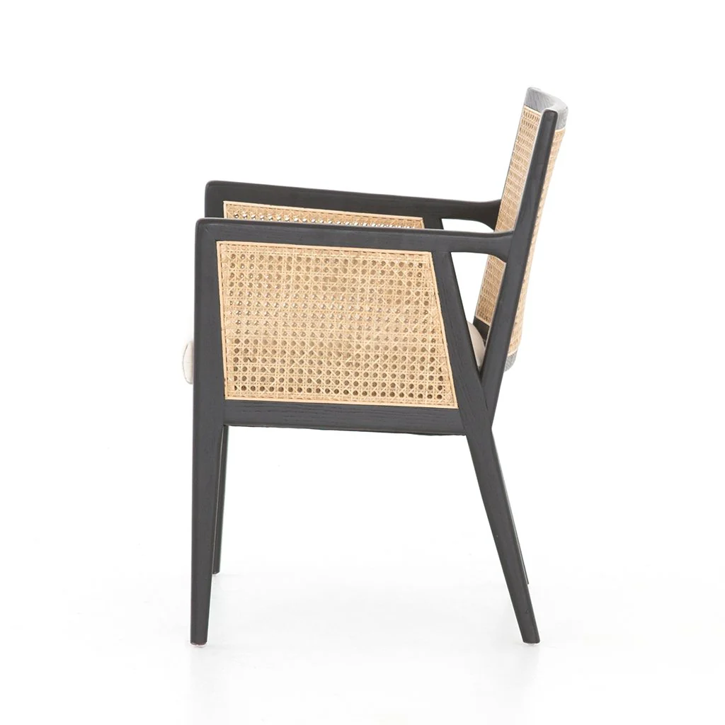 Antonia Cane Dining Arm Chair - Brushed Ebony - Image 5
