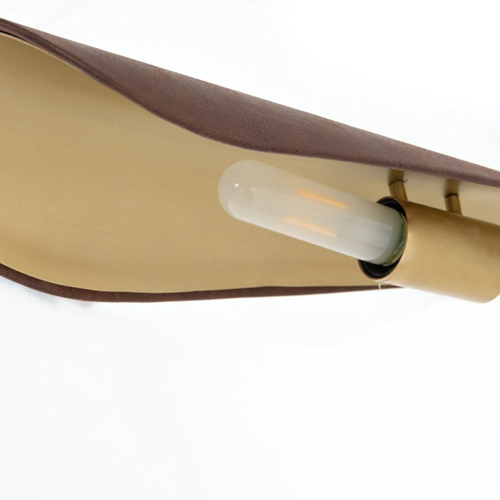 Astrid Floor Lamp - Dark Brown Leather - Image 10