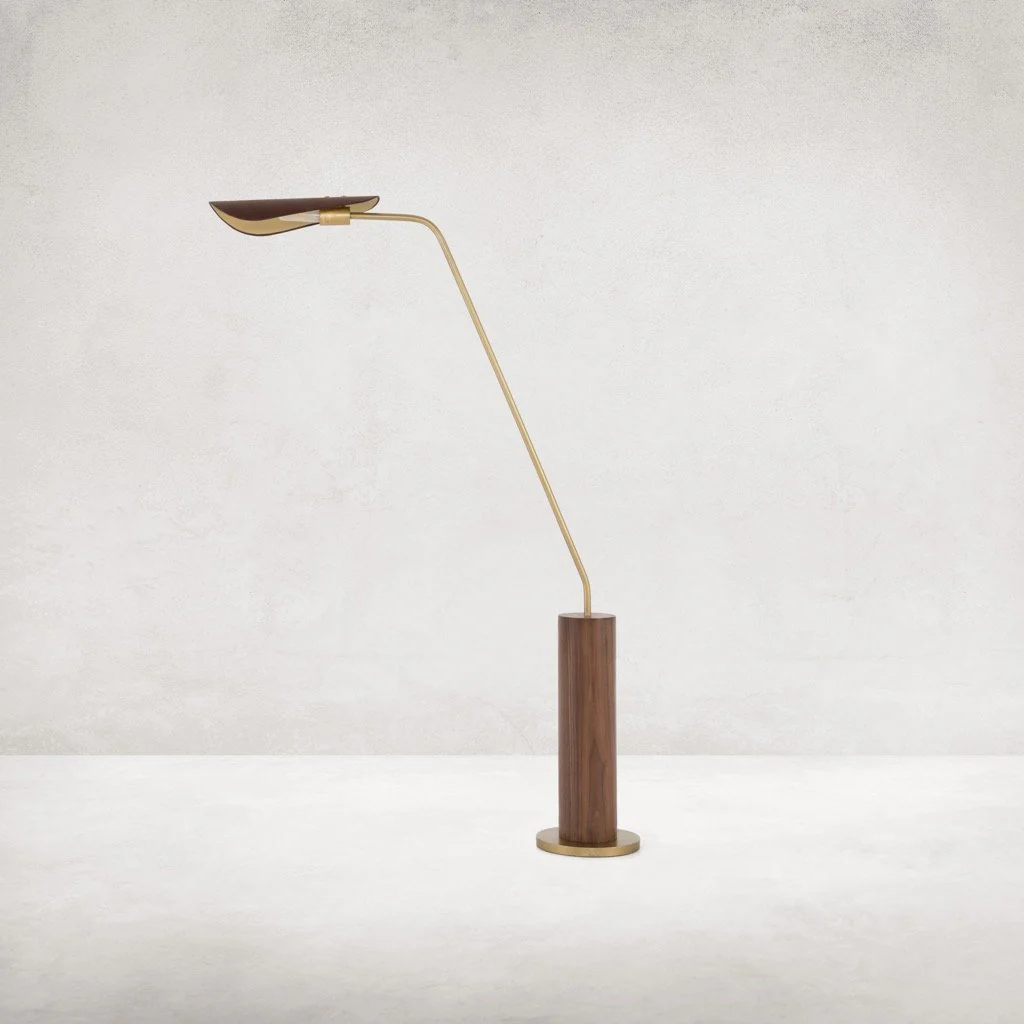 Astrid Floor Lamp - Dark Brown Leather - Image 5