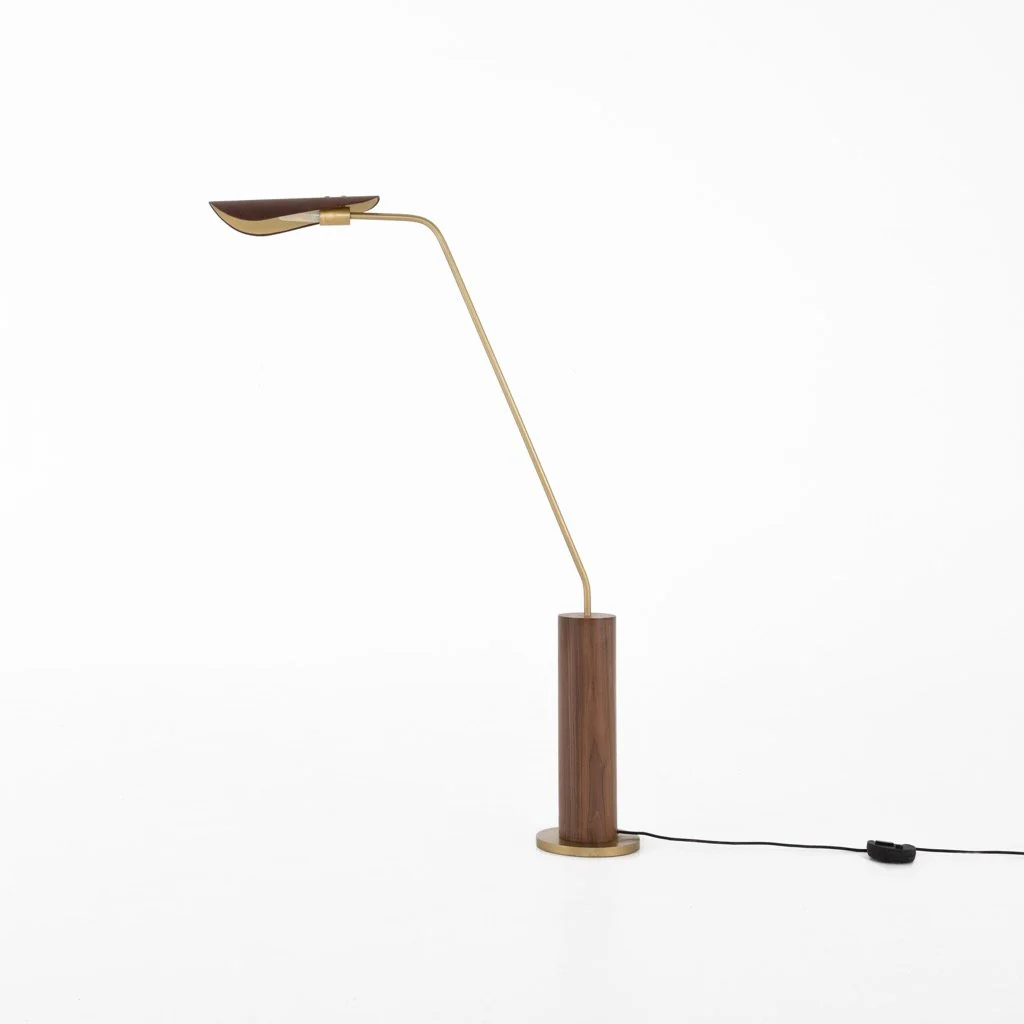 Astrid Floor Lamp - Dark Brown Leather - Image 7