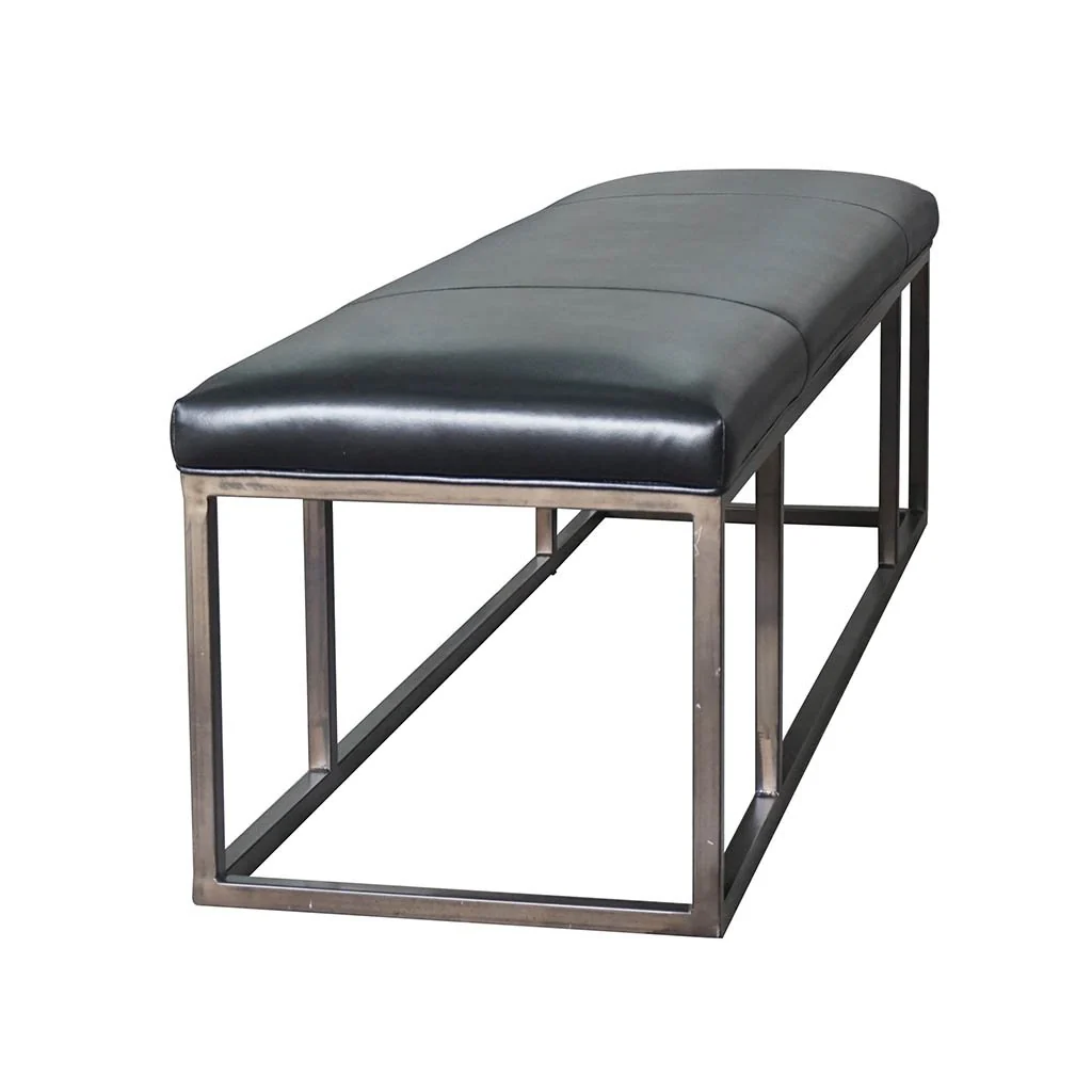 Beaumont Leather Bench - Rider Black - Image 5