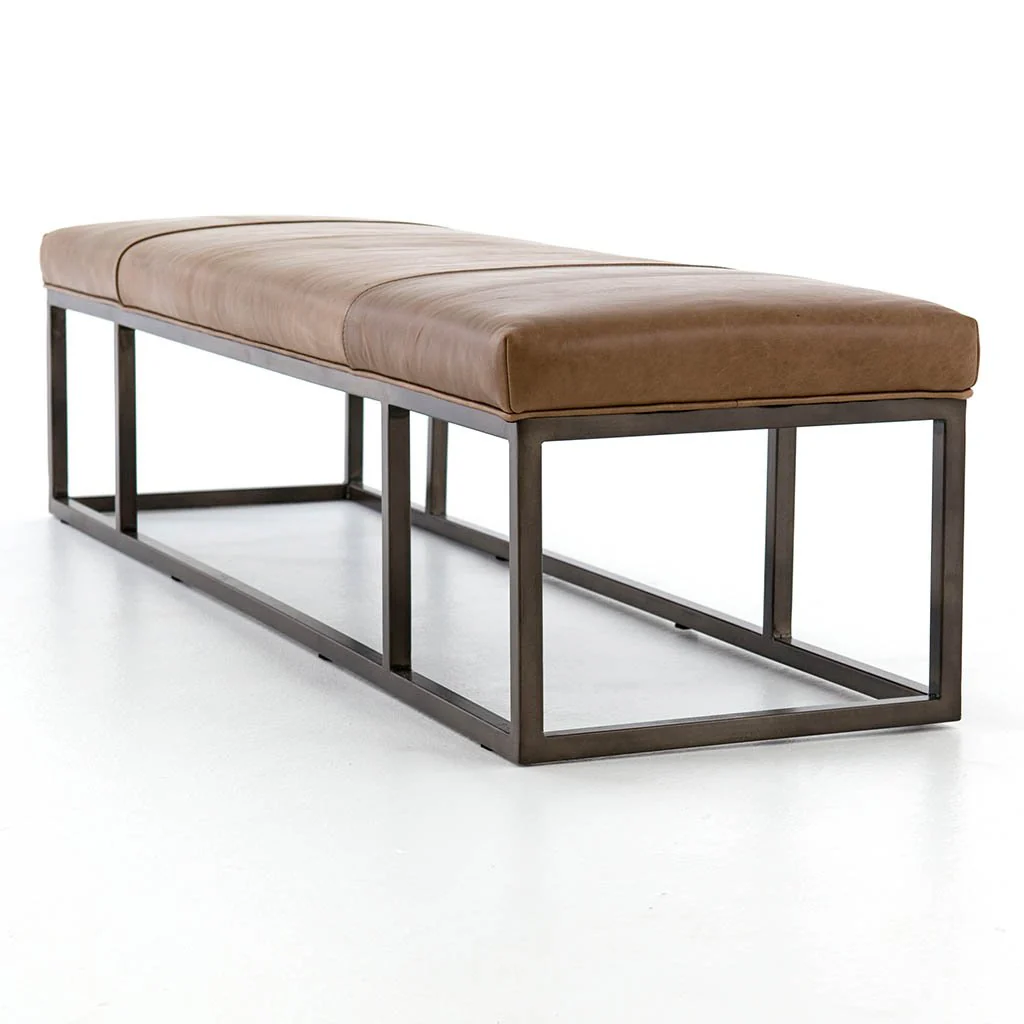 Beaumont Leather Bench - Warm Taupe Dakota - Image 4