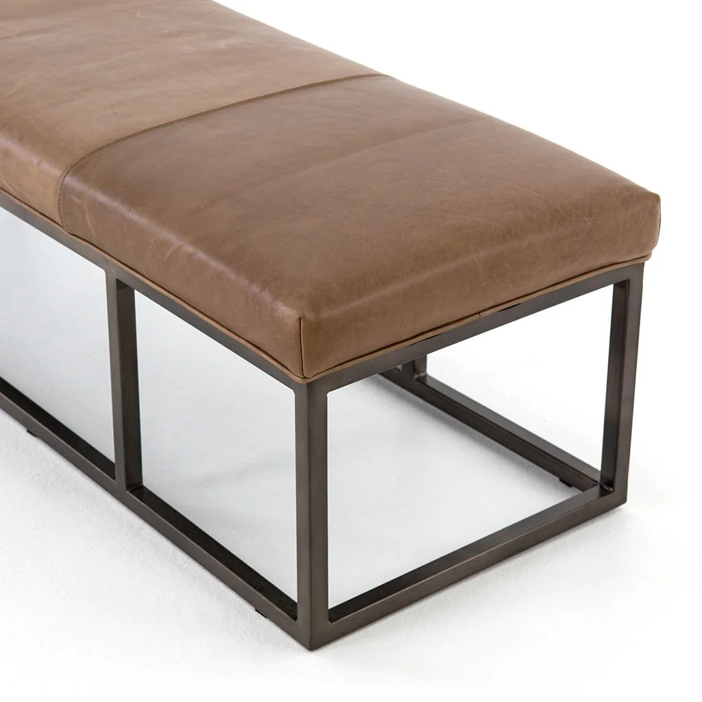 Beaumont Leather Bench - Warm Taupe Dakota - Image 5