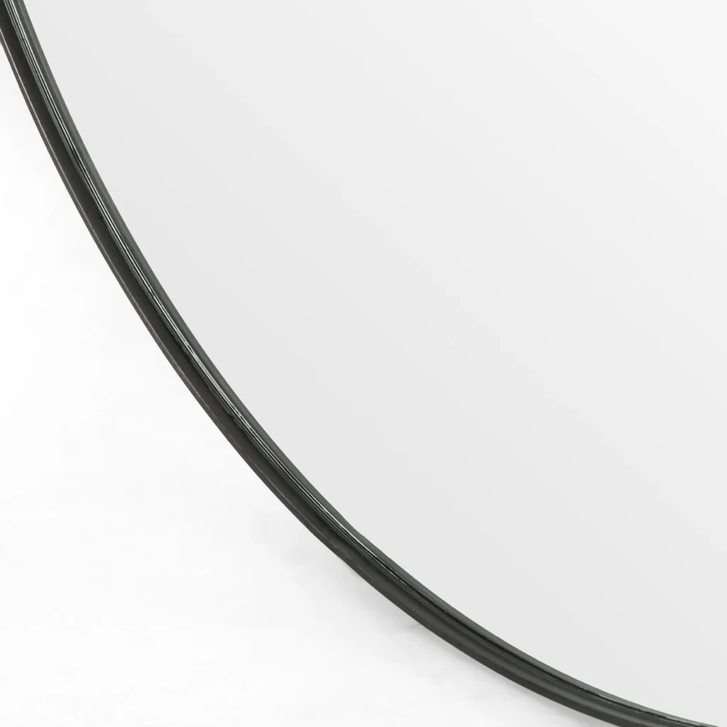 Bellvue Round Mirror - Rustic Black - Image 4