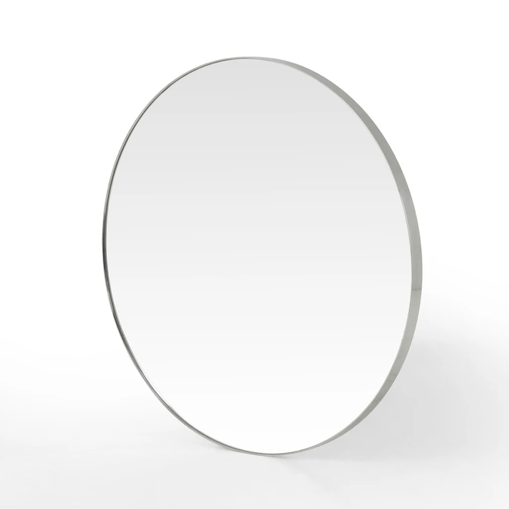 Bellvue Round Mirror - Shiny Steel - Image 3