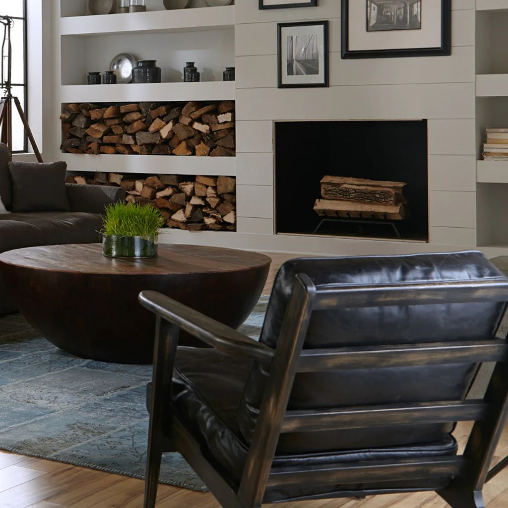 Brooks Lounge Chair - Rialto Ebony Leather - Image 5