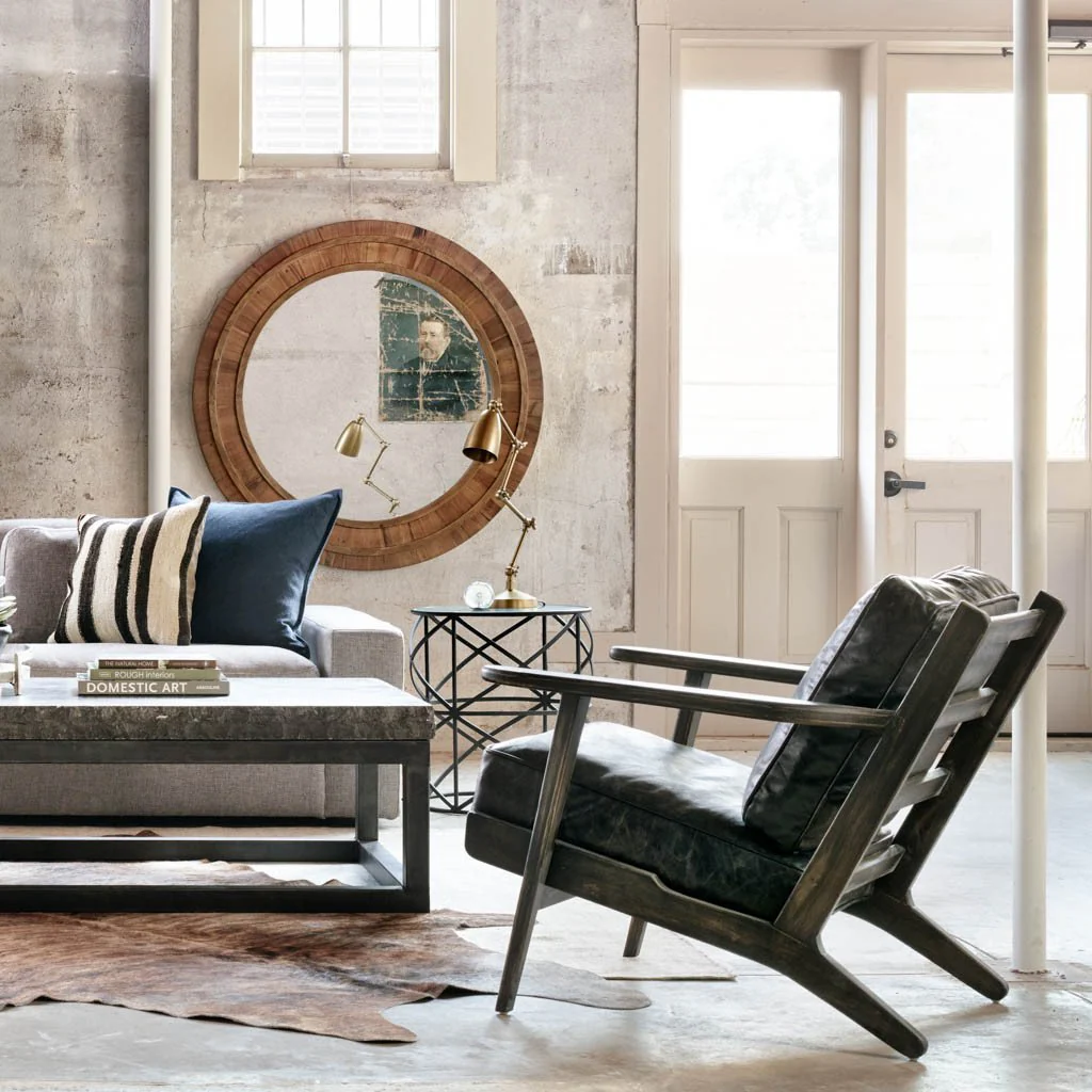 Brooks Lounge Chair - Rialto Ebony Leather - Image 6