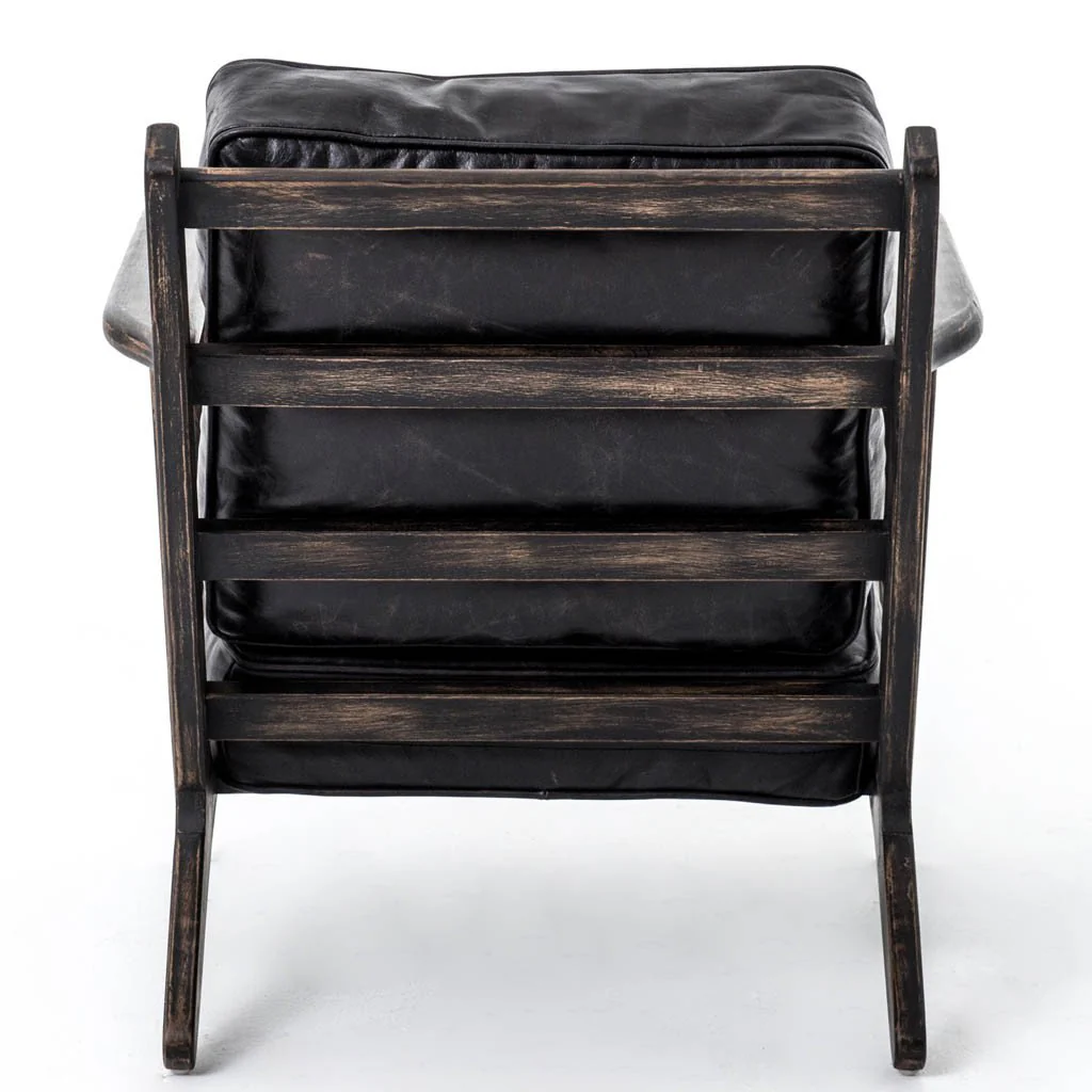 Brooks Lounge Chair - Rialto Ebony Leather - Image 9