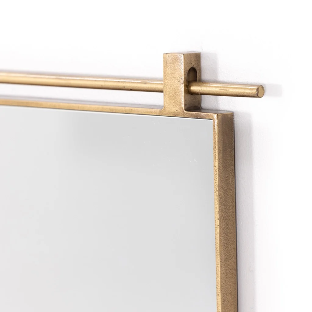 Chico Small Wall Mirror - Antique Brass - Image 4