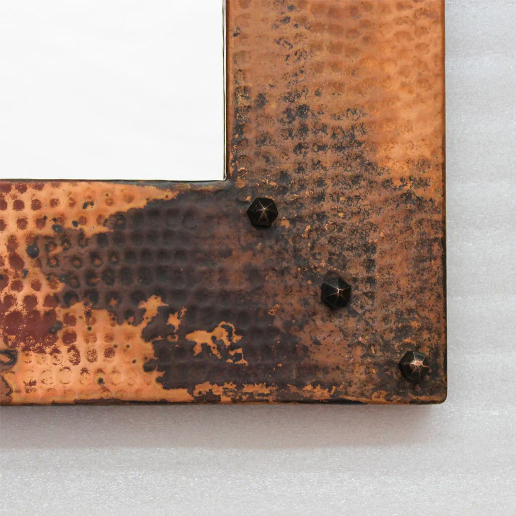 Hammered Copper Accent Mirror - 33" x 27" - Image 4
