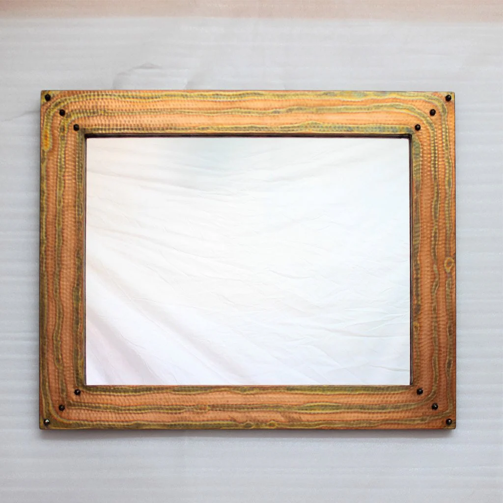 Hammered Copper Accent Mirror - 33" x 27" - Image 7