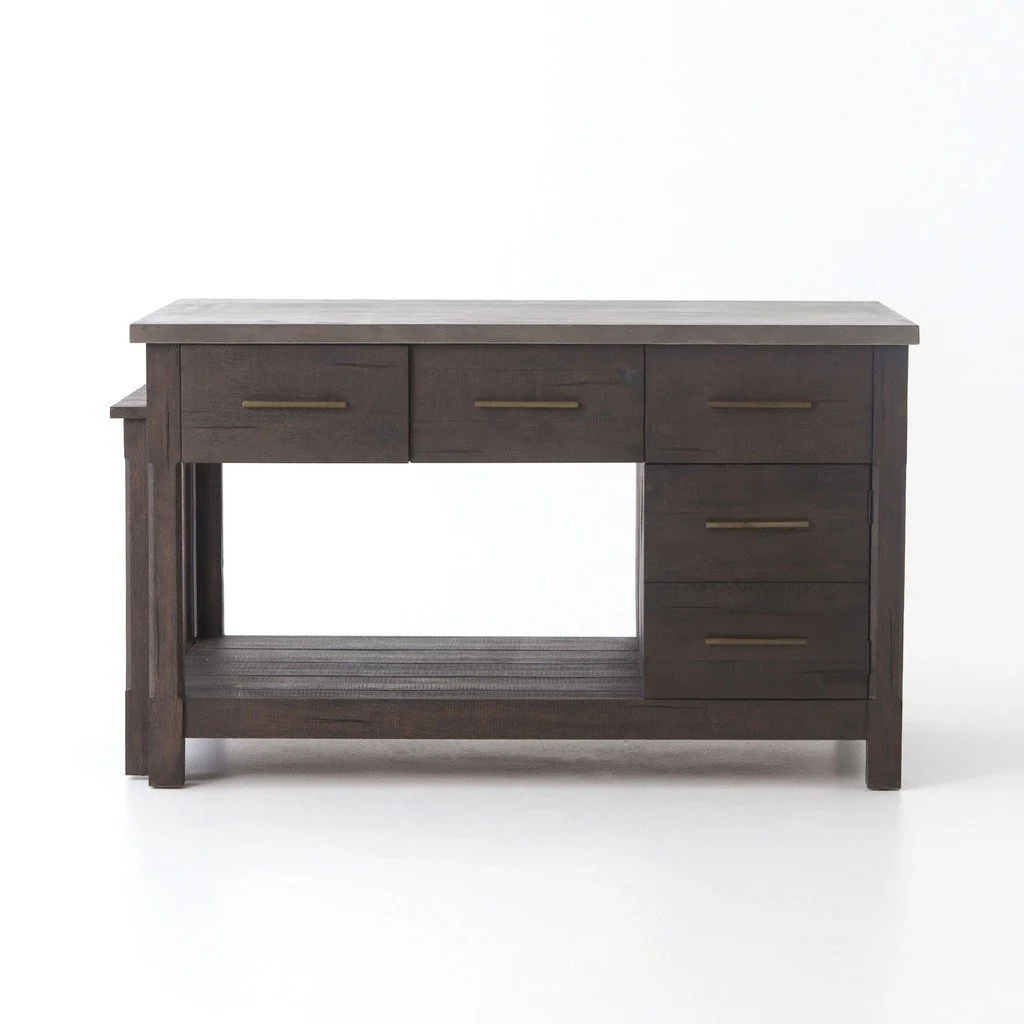 Ian Kitchen Island - Rubbed Black - Image 3
