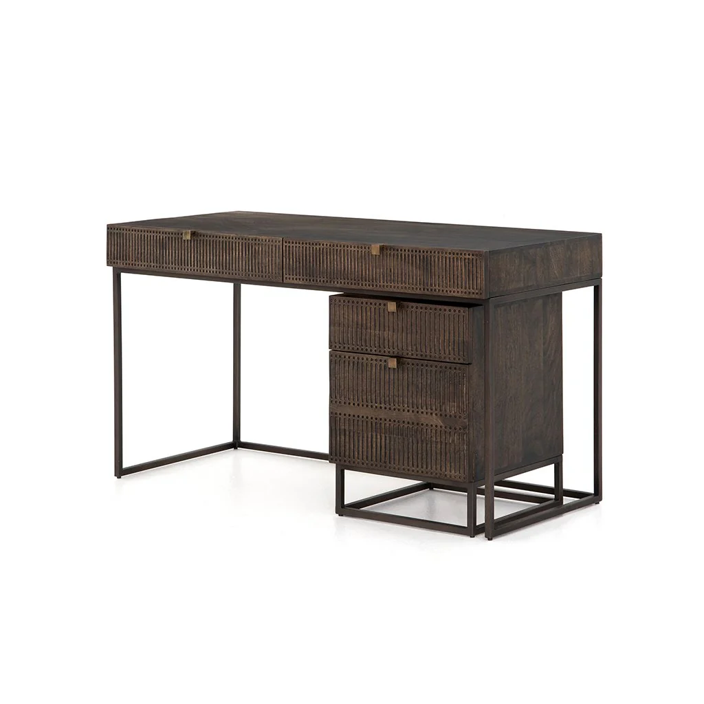 Kelby Filing Cabinet - Carved Vintage Brown - Image 6