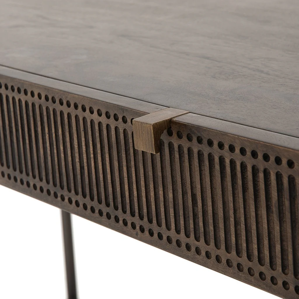 Kelby Writing Desk - Carved Vintage Brown - Image 14