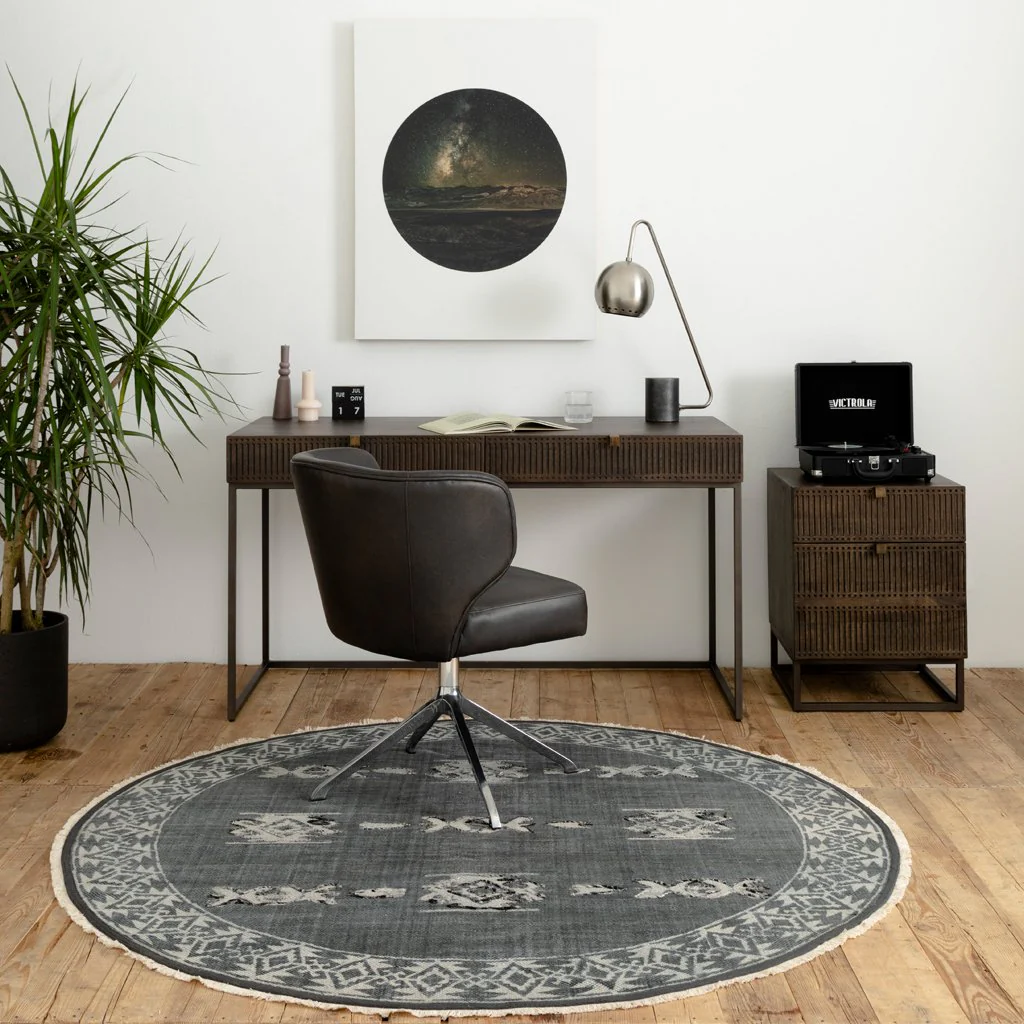 Kelby Writing Desk - Carved Vintage Brown - Image 5