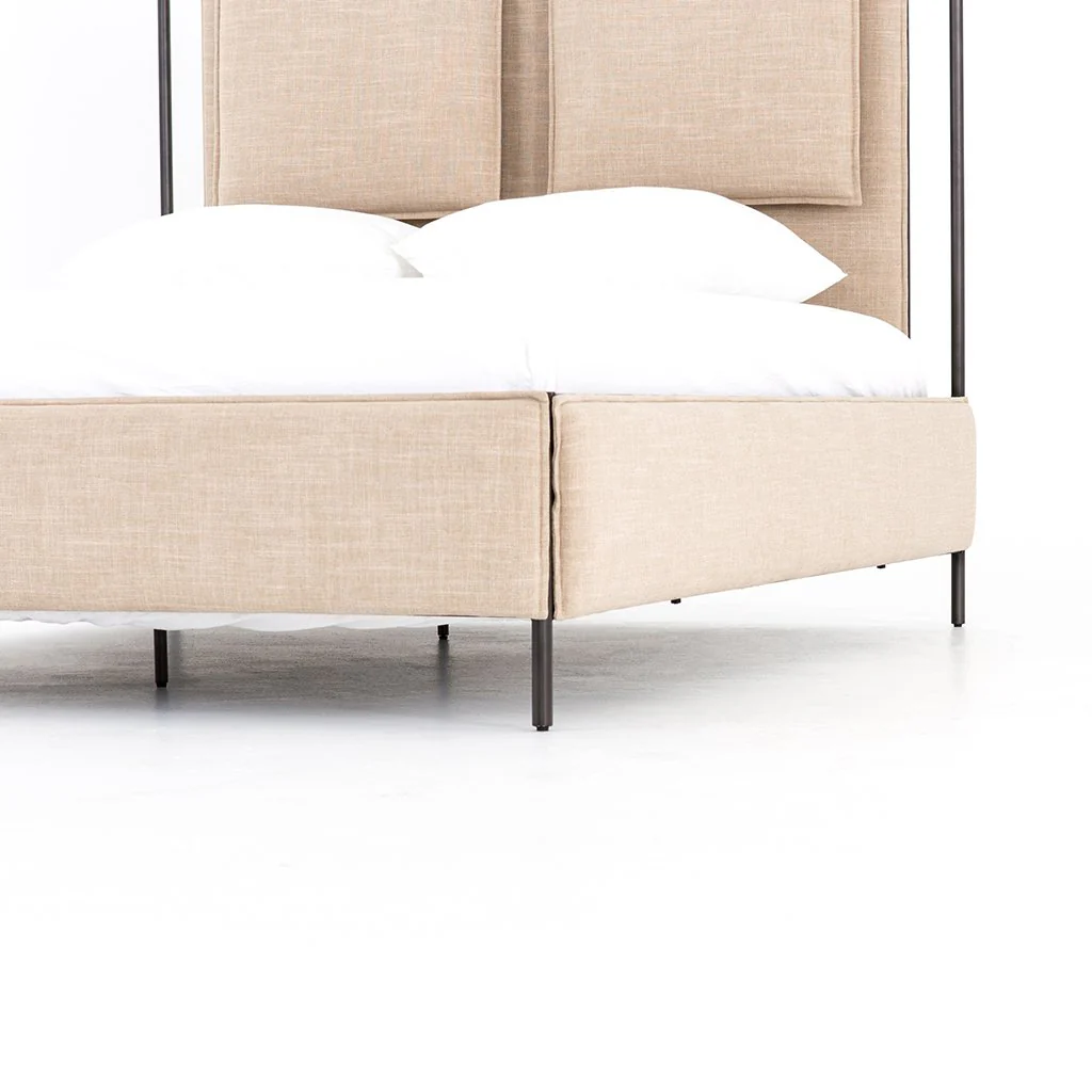 Leigh Upholstered Bed - Palm Ecru - Image 5