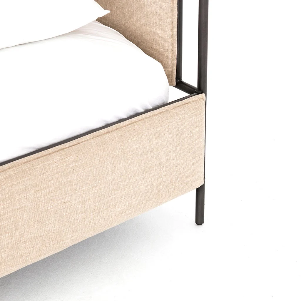 Leigh Upholstered Bed - Palm Ecru - Image 7