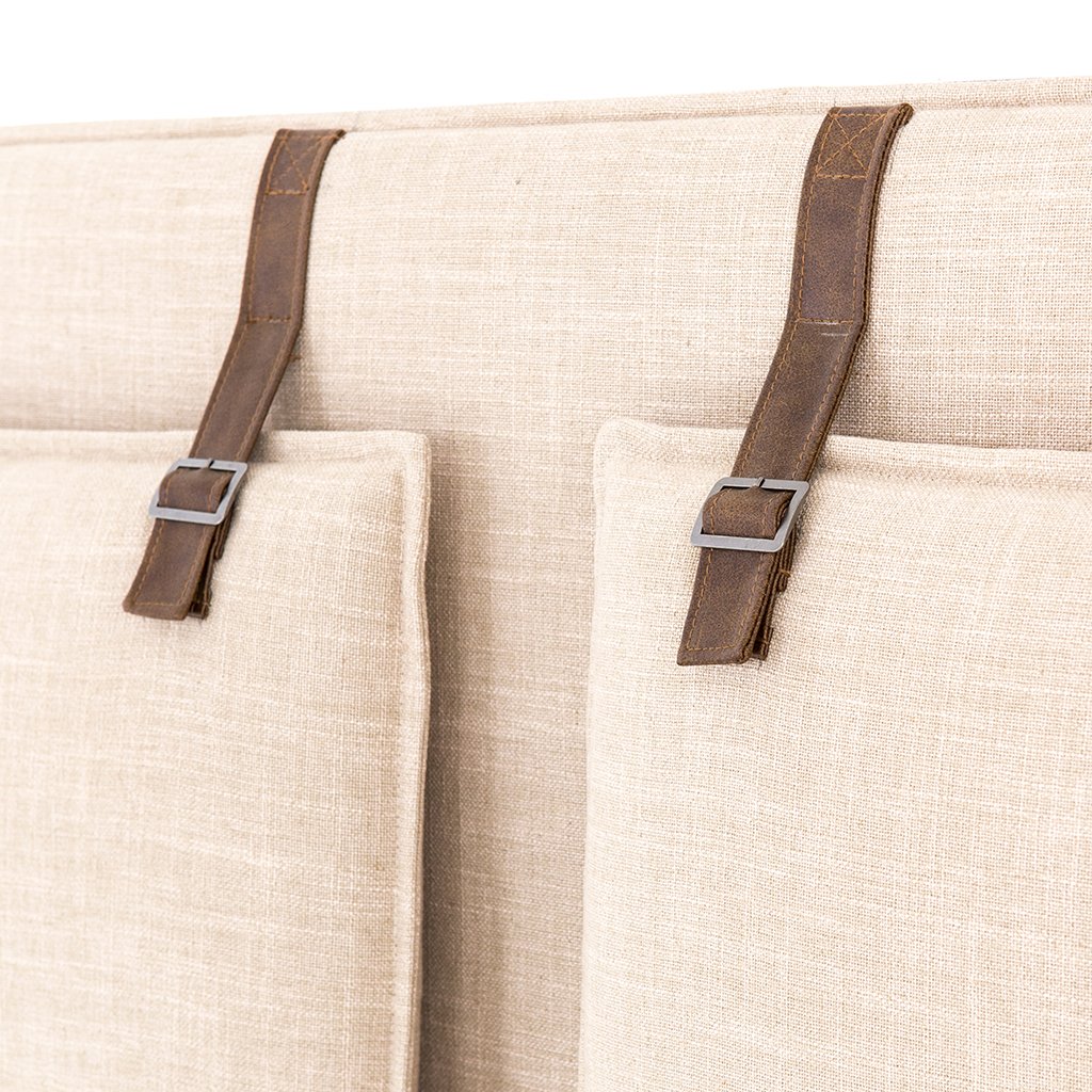 Leigh Upholstered Bed - Palm Ecru - Image 9