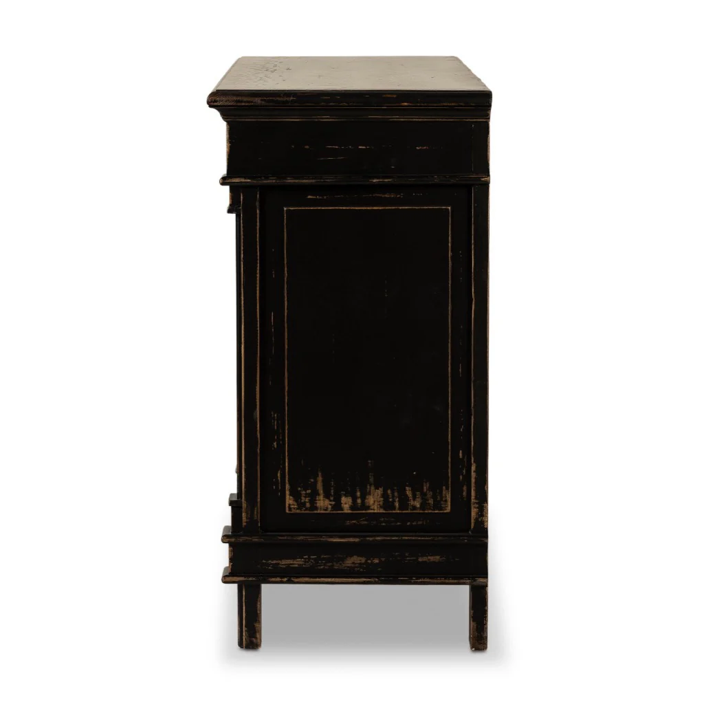 Marjorie 4 Door Sideboard - Distressed Black - Image 4