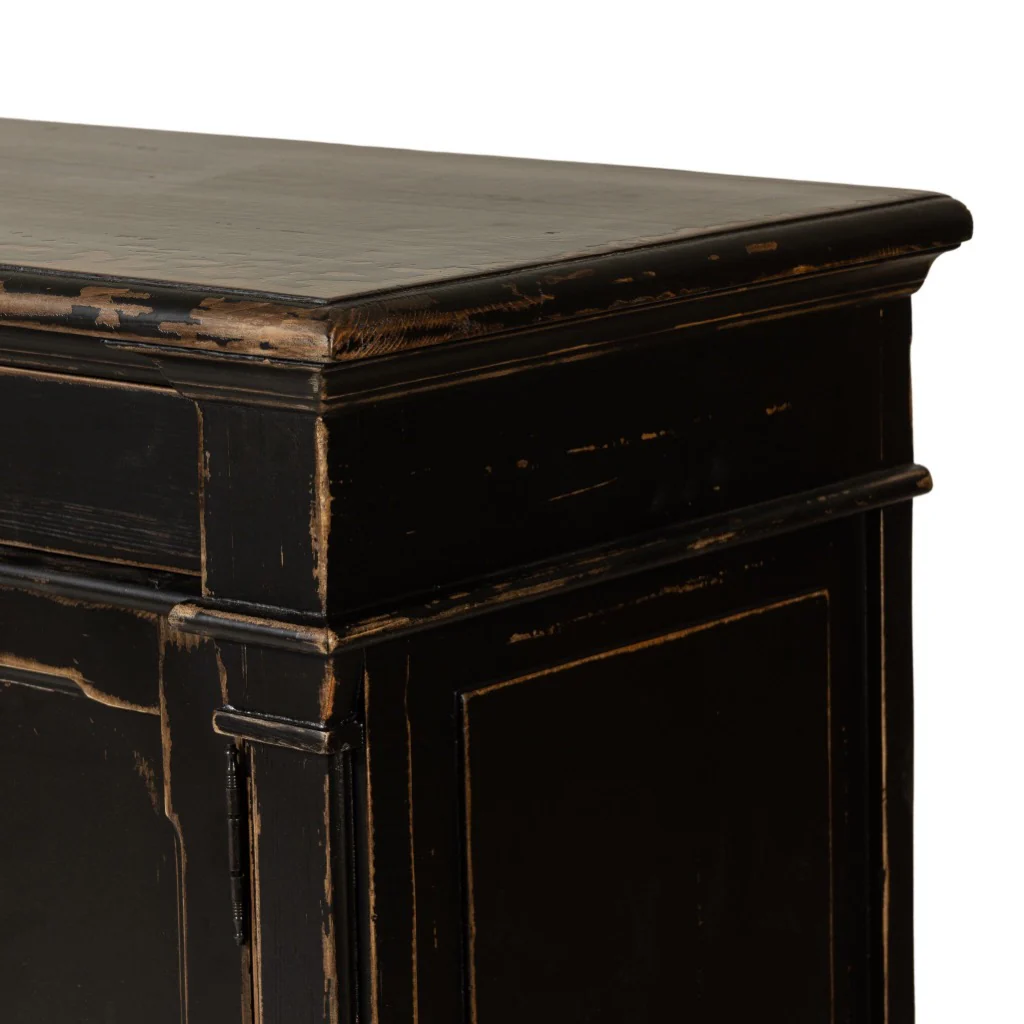 Marjorie 4 Door Sideboard - Distressed Black - Image 7
