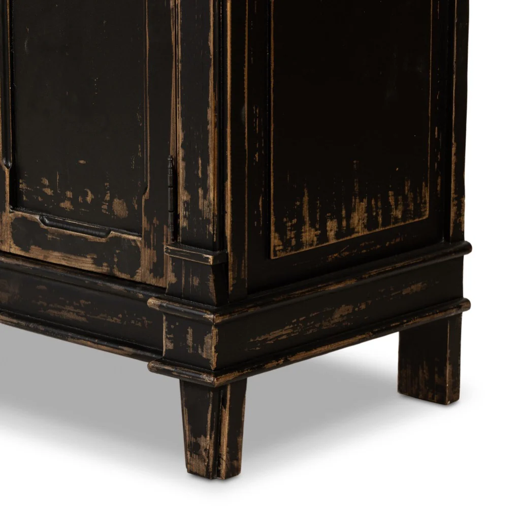 Marjorie 4 Door Sideboard - Distressed Black - Image 8