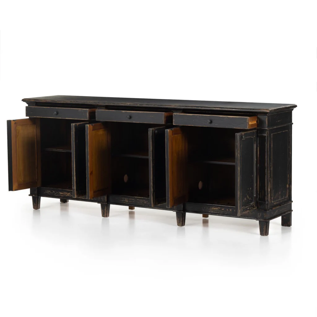 Marjorie Sideboard - Distressed Black - Image 6
