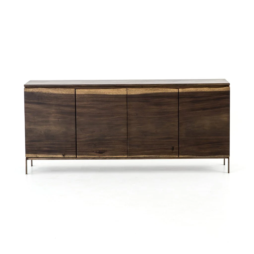 Modern Live Edge Sideboard - Smoked Saman - Image 3