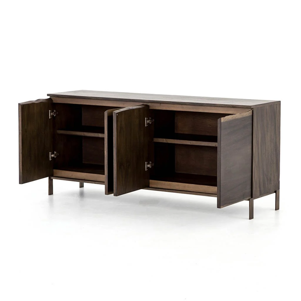 Modern Live Edge Sideboard - Smoked Saman - Image 4