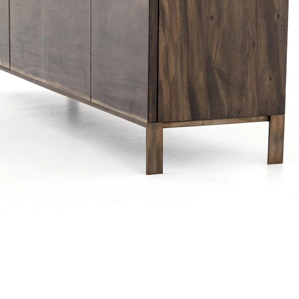 Modern Live Edge Sideboard - Smoked Saman - Image 9