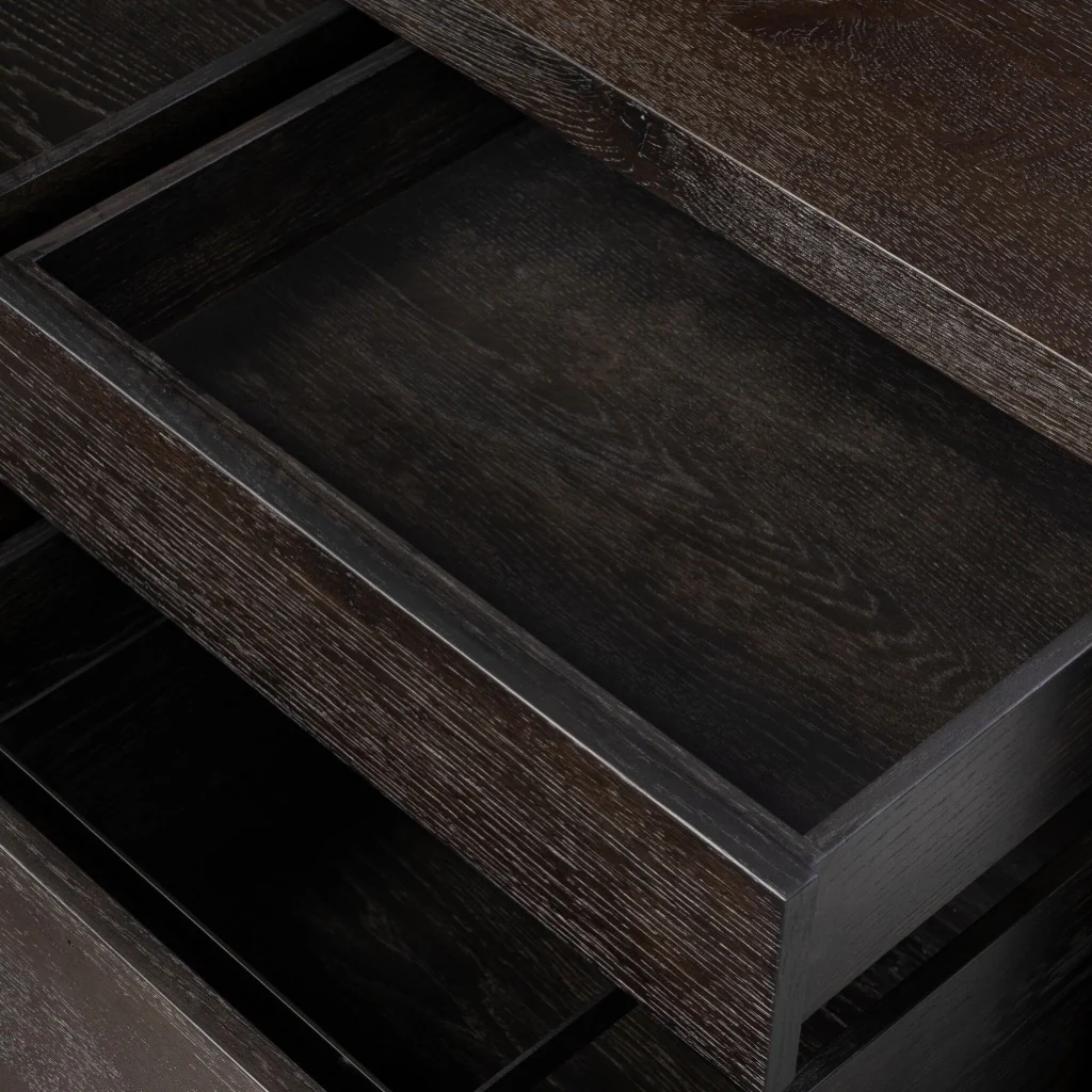 Noah Rotating Desk - Smoked Black Resawn Oak - Image 10