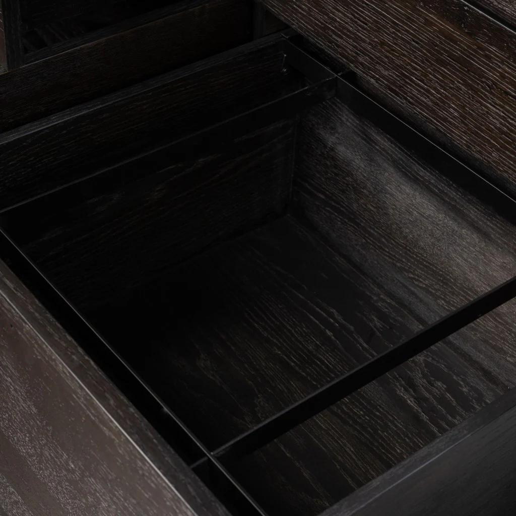 Noah Rotating Desk - Smoked Black Resawn Oak - Image 12