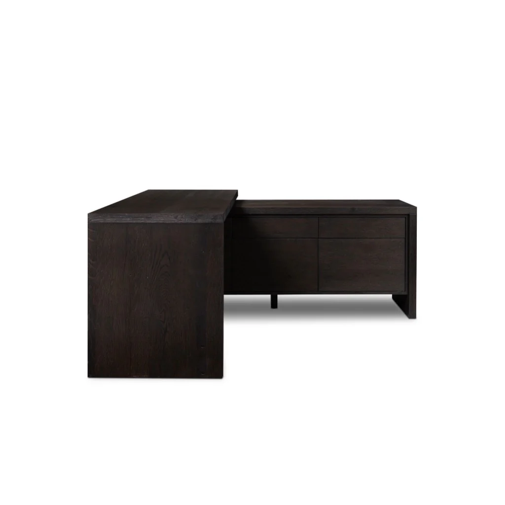 Noah Rotating Desk - Smoked Black Resawn Oak - Image 3