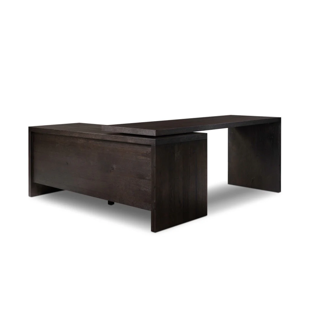 Noah Rotating Desk - Smoked Black Resawn Oak - Image 4