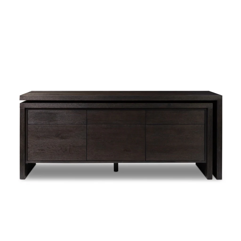 Noah Rotating Desk - Smoked Black Resawn Oak - Image 6