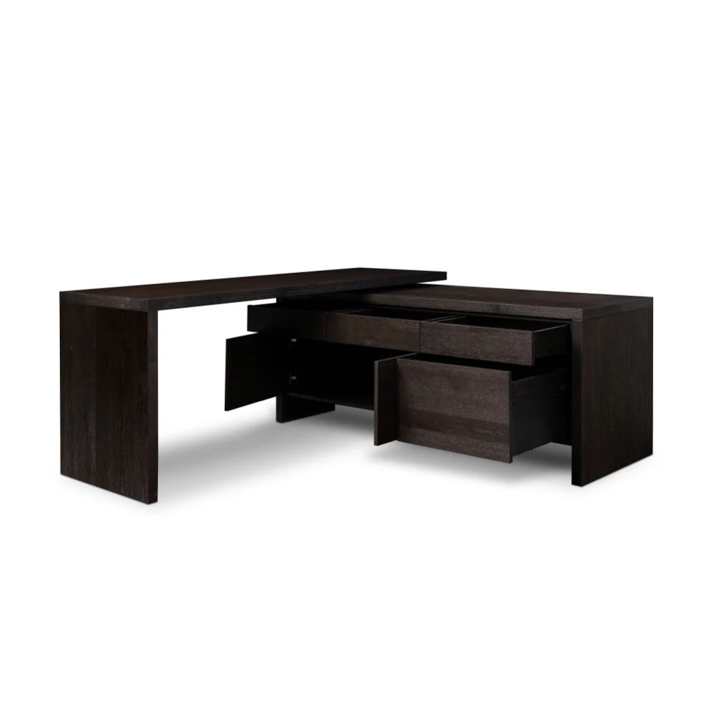 Noah Rotating Desk - Smoked Black Resawn Oak - Image 7
