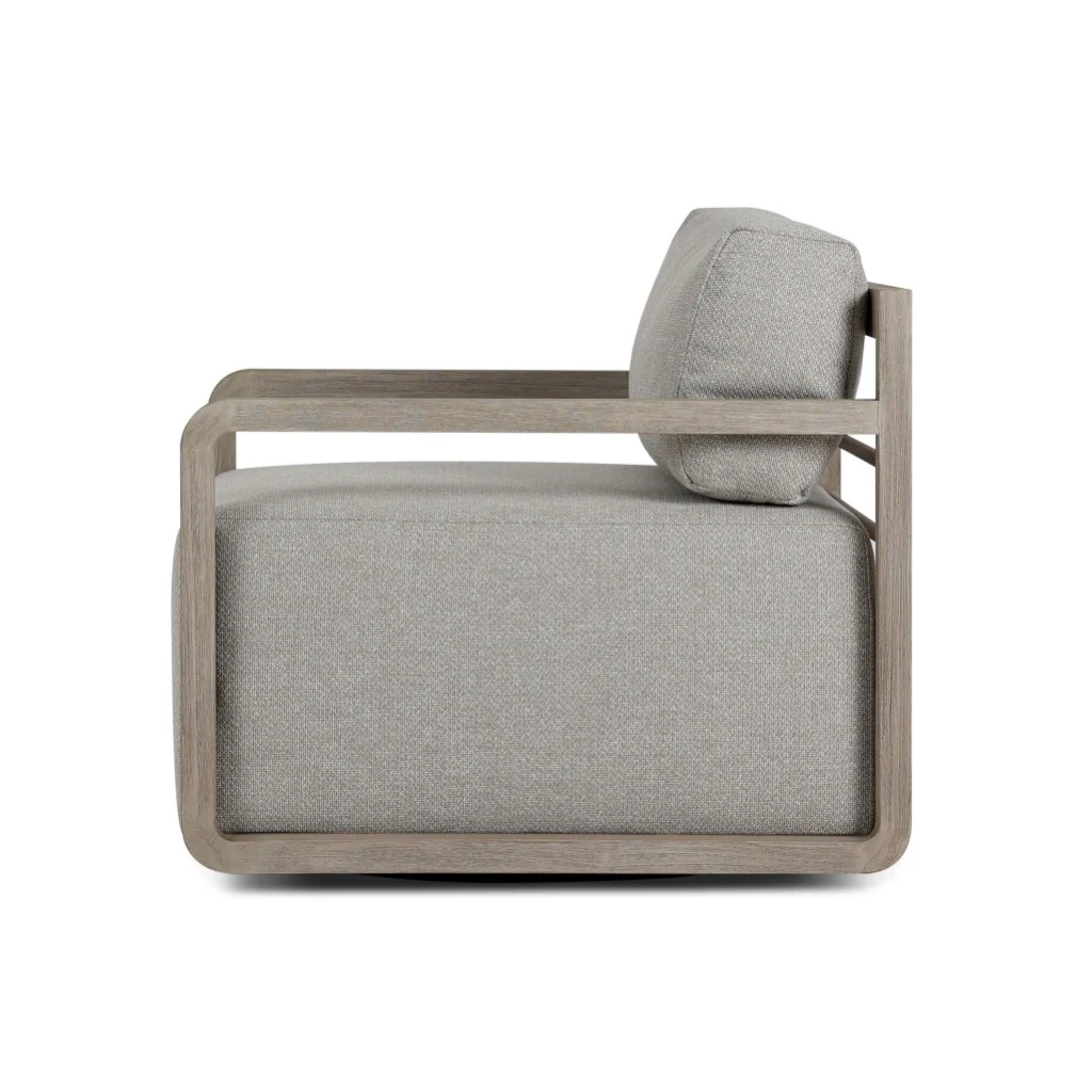 Stroud Outdoor Swivel Chair - Hayes Fog - Image 3