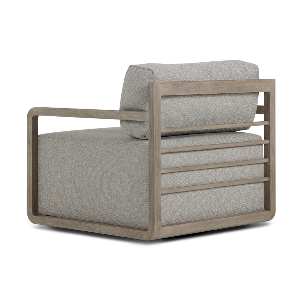 Stroud Outdoor Swivel Chair - Hayes Fog - Image 4
