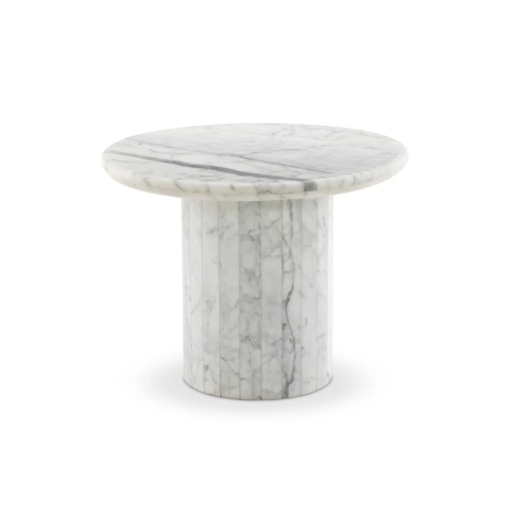 Stuart End Table - White Calacatta Marble - Image 4