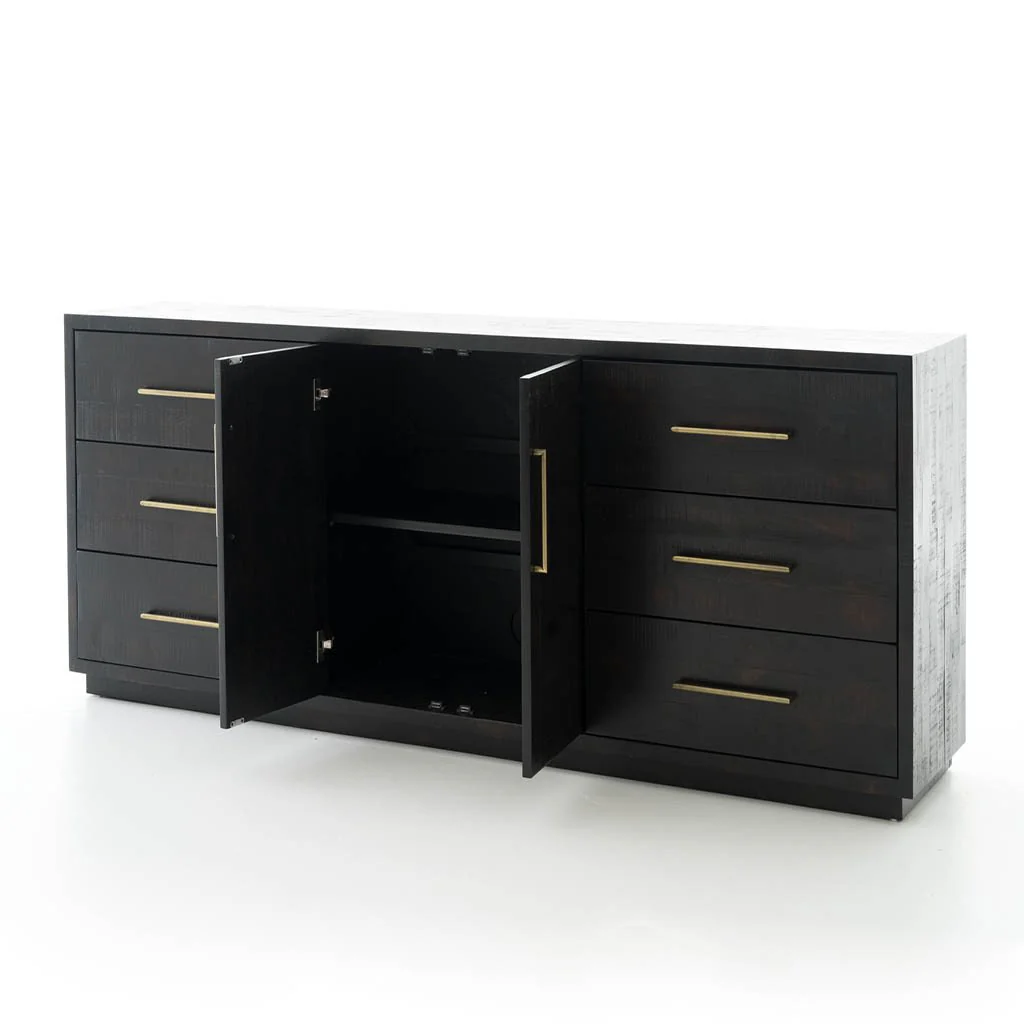 Suki Large Media Console - Burnished Black - Image 4