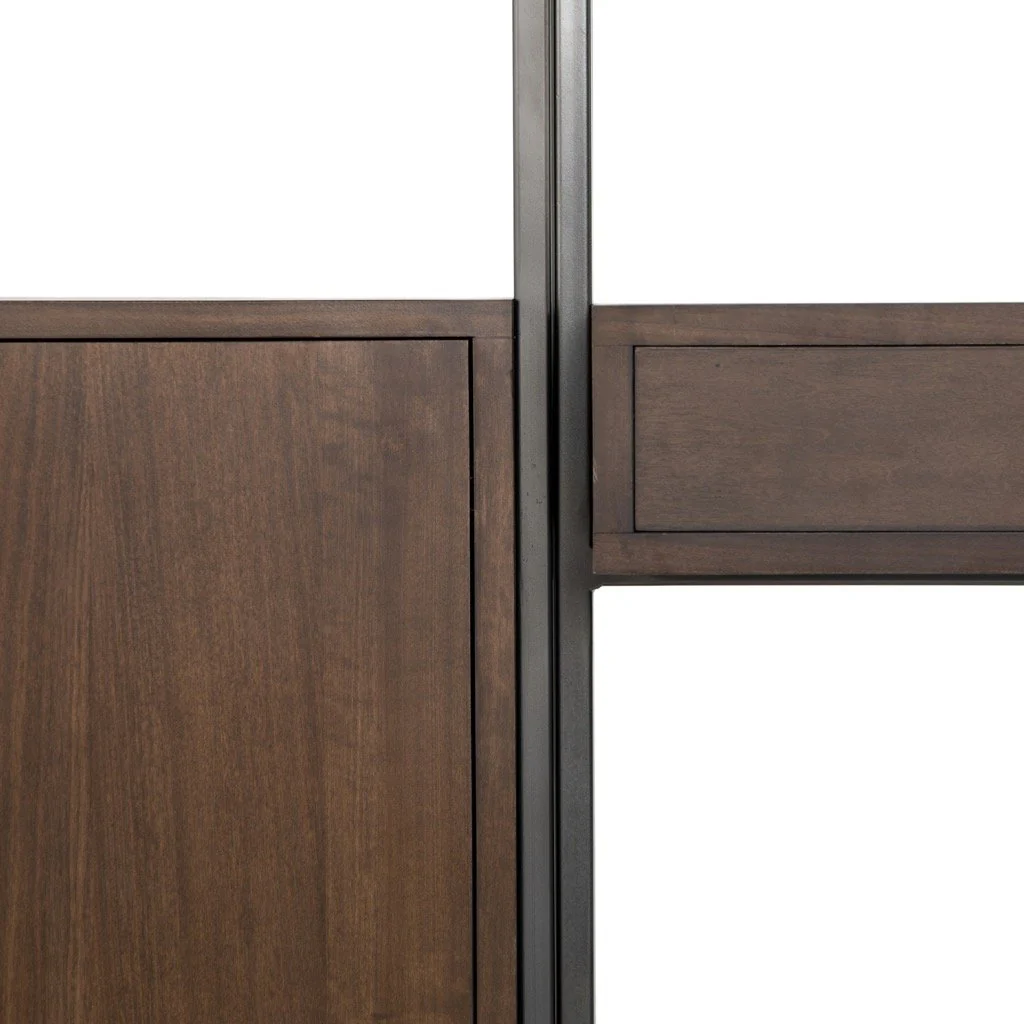 Trey Modular Wall Desk W/ 1 Bookcase - Auburn Poplar - Image 10