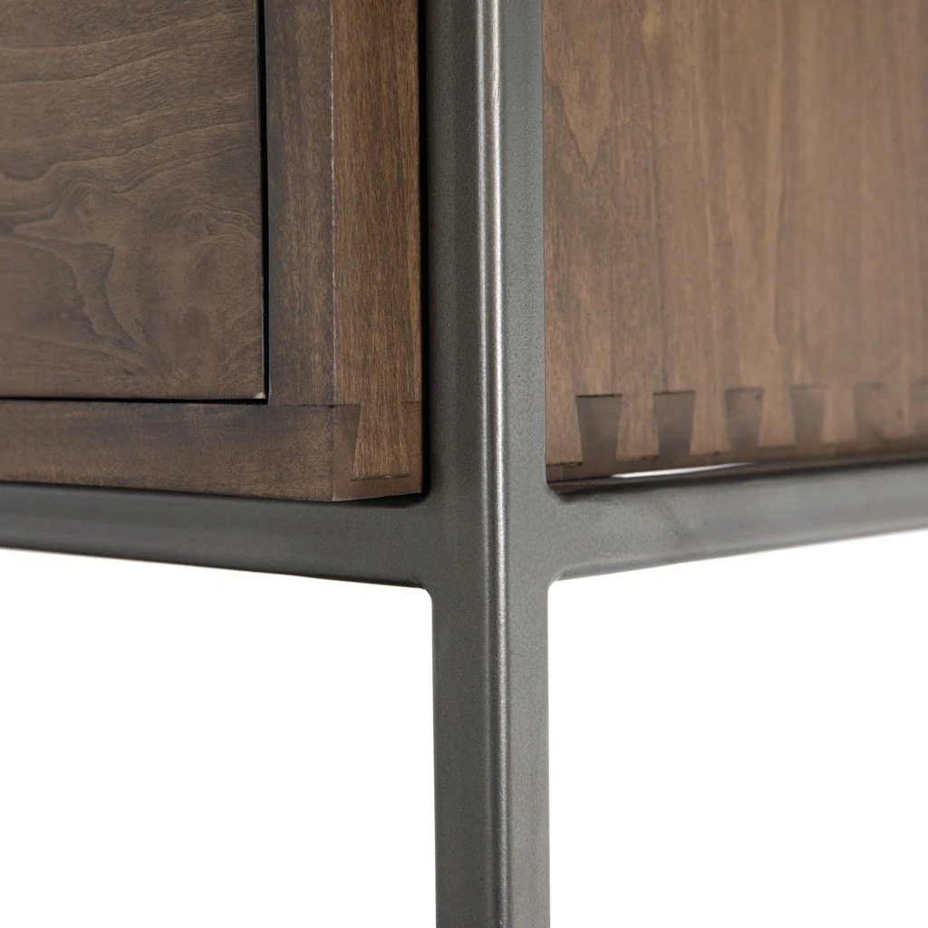 Trey Modular Wall Desk W/ 1 Bookcase - Auburn Poplar - Image 13