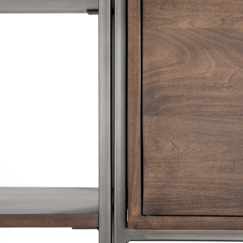 Trey Modular Wall Desk W/ 2 Bookcases - Auburn Poplar - Image 8