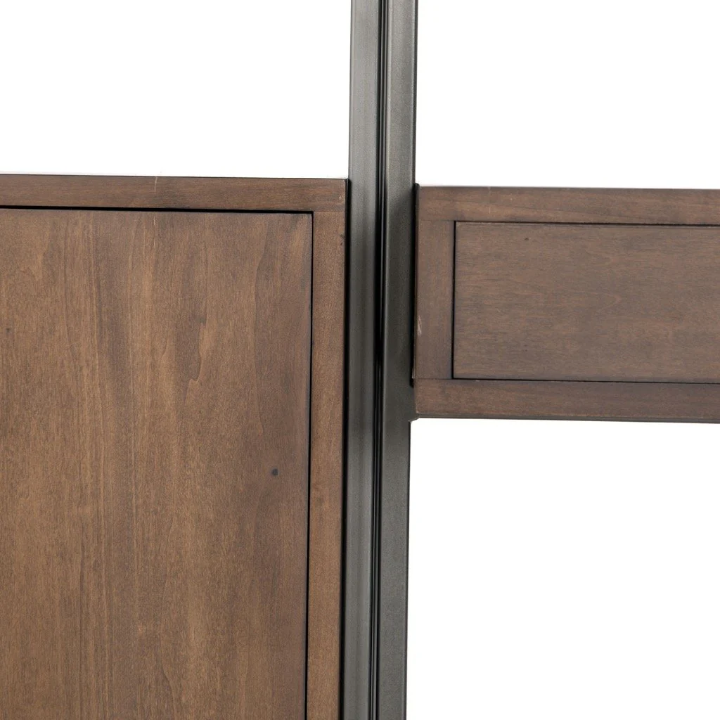 Trey Modular Wall Desk W/ 2 Bookcases - Auburn Poplar - Image 9