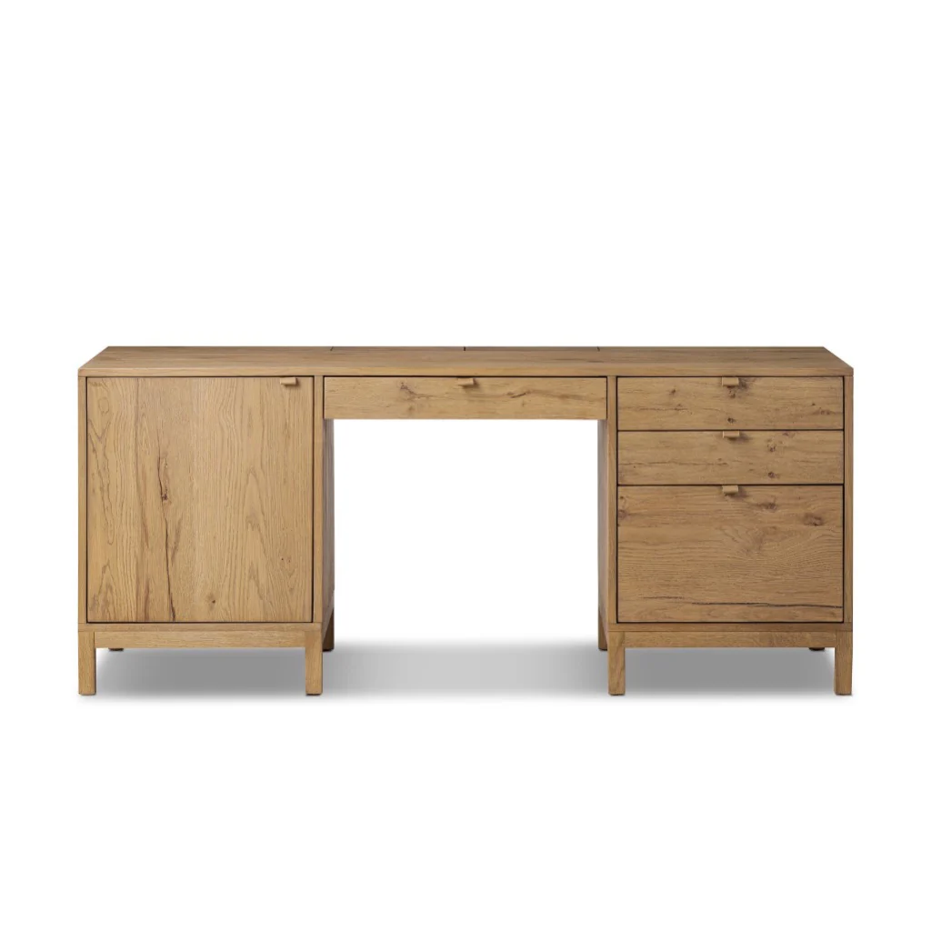 Tula Executive Desk - Worn Oak Veneer - Image 6