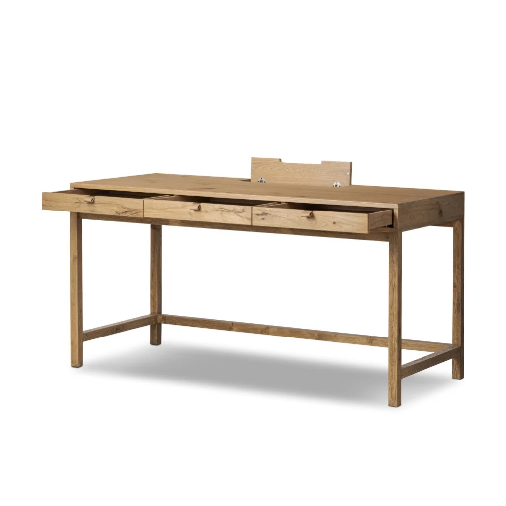 Tula Writing Desk - Worn Oak Veneer - Image 4