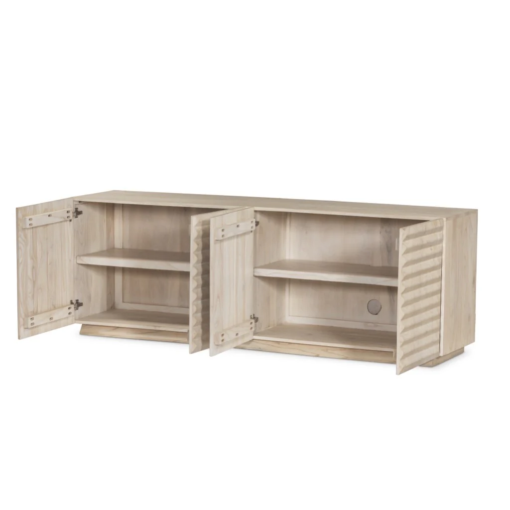 Tussac Media Console - Natural White Neem - Image 3