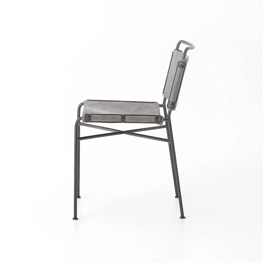 Wharton Dining Chair - Stonewash Grey - Image 5