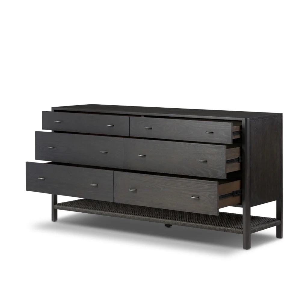 Zuma 6 Drawer Dresser - Smoked Black Ash Veneer - Image 3