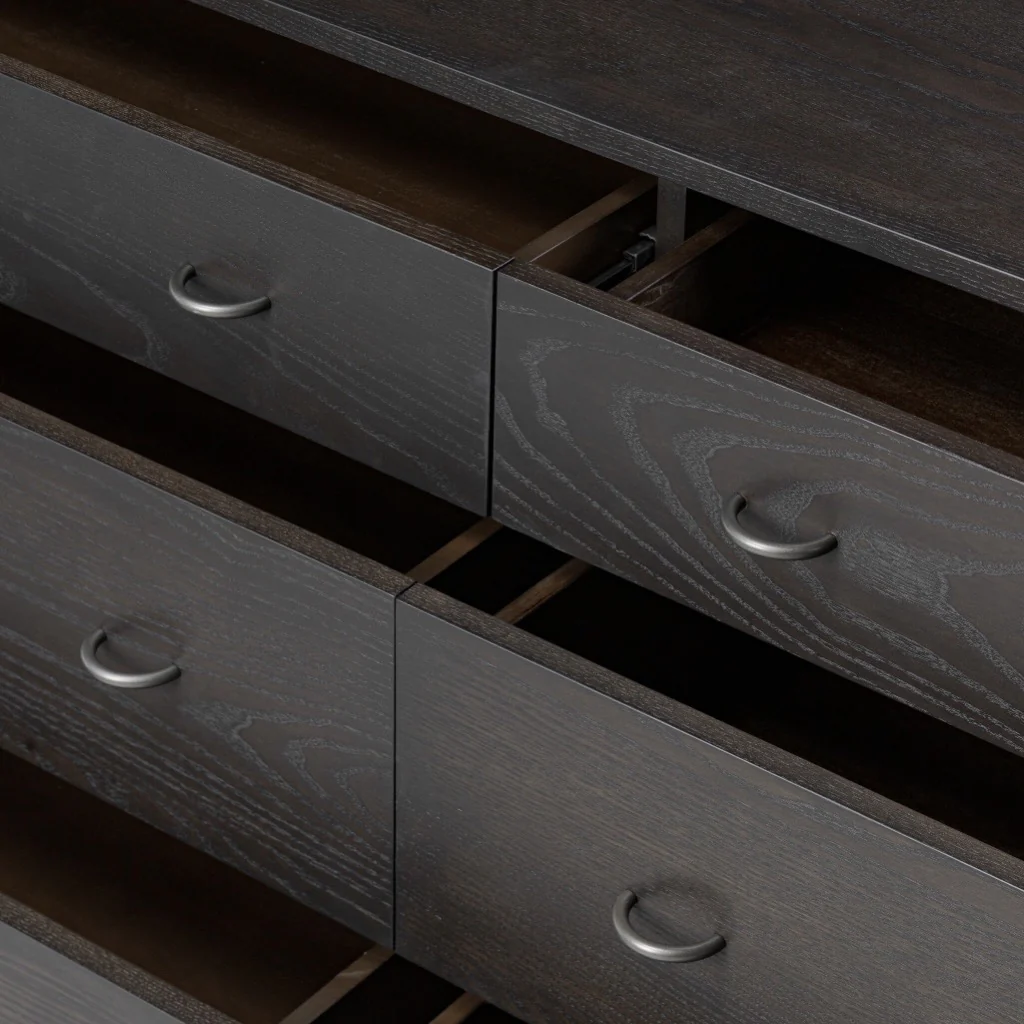 Zuma 6 Drawer Dresser - Smoked Black Ash Veneer - Image 7